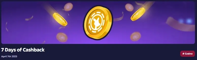 Welcome Bonus for New Players - 7 Days of 20% Cashback